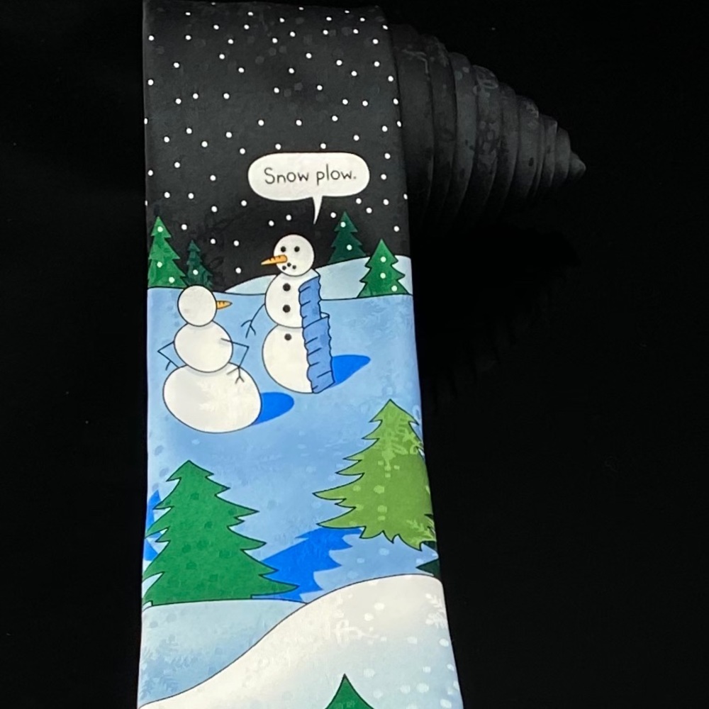 HO HO HO Snowman/Snow Plow Tie